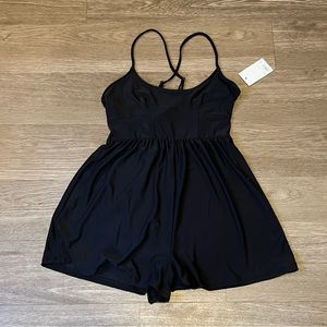 Sonoma Black Scoopneck Skater Fit Romper, Size Small, Brand New